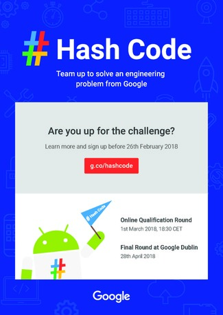 Hash Code 2018 של גוגל במדעי המחשב
