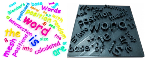Picture of the project 3D PRINTABLE WORD CLOUD