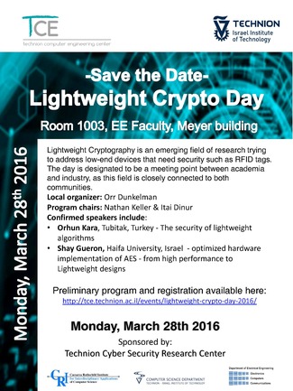 יום עיון בנושא  Lightweight Crypto