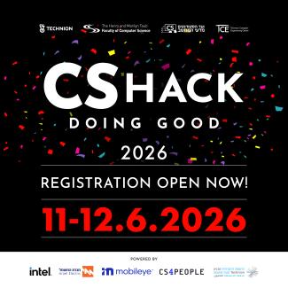ההרשמה ל־2026 CS Hackathon - Doing Good פתוחה עכשיו! 