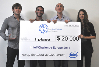 מקום ראשון לסטודנטים למדעי המחשב  בתחרות היזמות "אינטל צ'אלנג'" באירופה