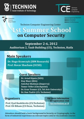 1st TCE Summer School 